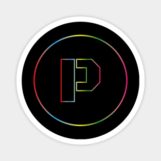 letter P colorful design Magnet